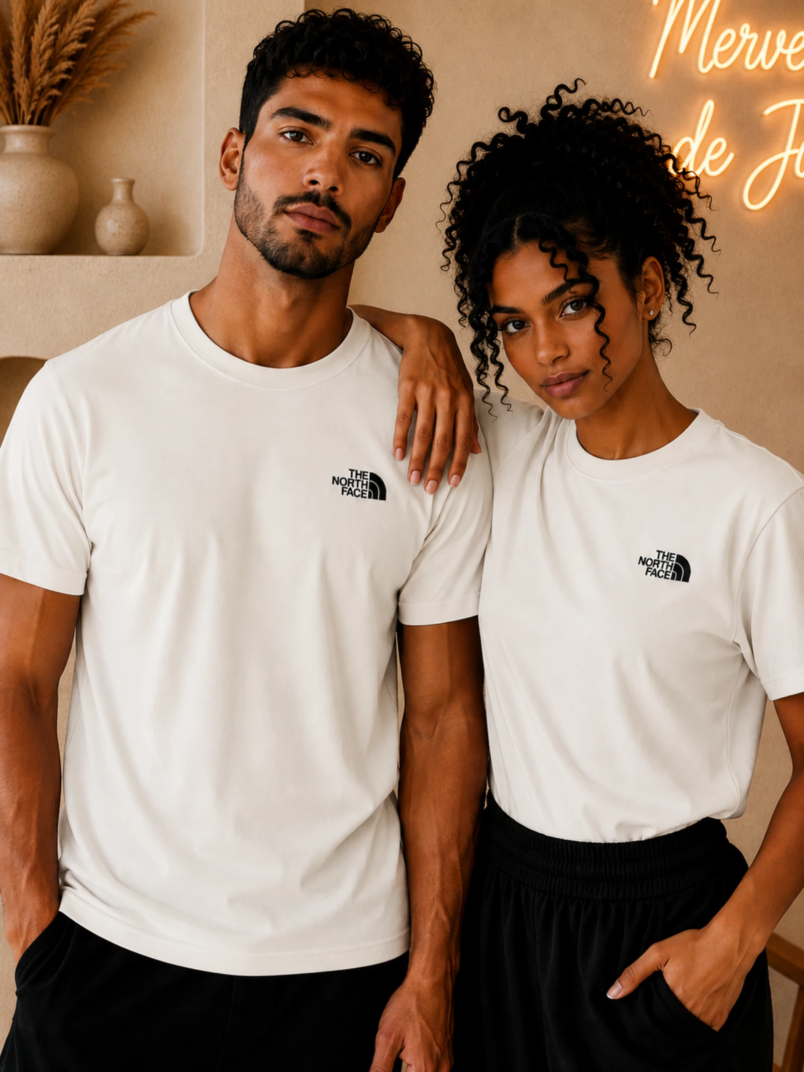 🤍 T-shirt The North Face – Blanc (Mixte)